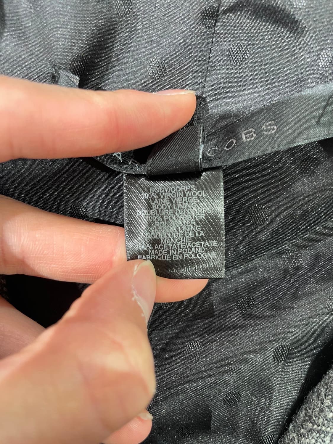 마크 제이콥스 그레이 헤링본 울 코트 상품이미지8