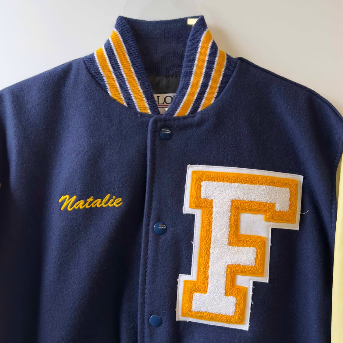 90s DeLong 드롱 레더 바시티 자켓 USA 상품이미지2