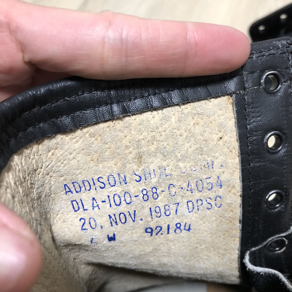 (250) 80's 데드스탁 새상품 미공군 에디슨 슈 컴퍼니 비행 부츠 상품이미지3