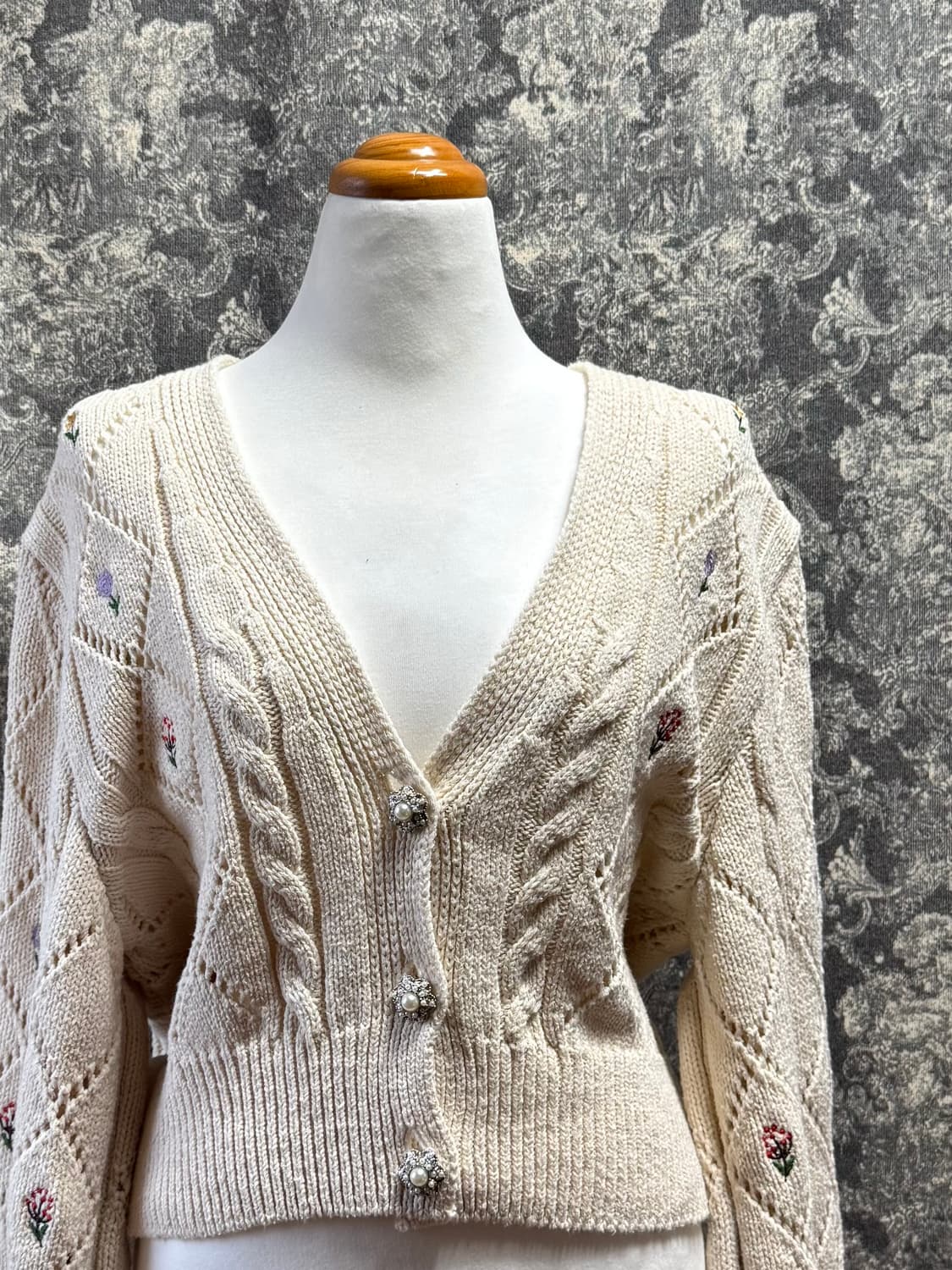 zara 자라 플라워 자수 가디건 상품이미지2