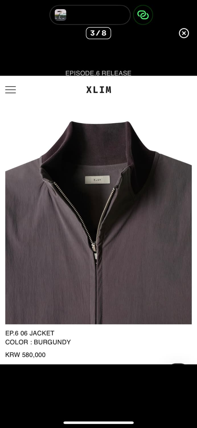 XLIM EP.6 06 JACKET BURGUNDY 상품이미지3