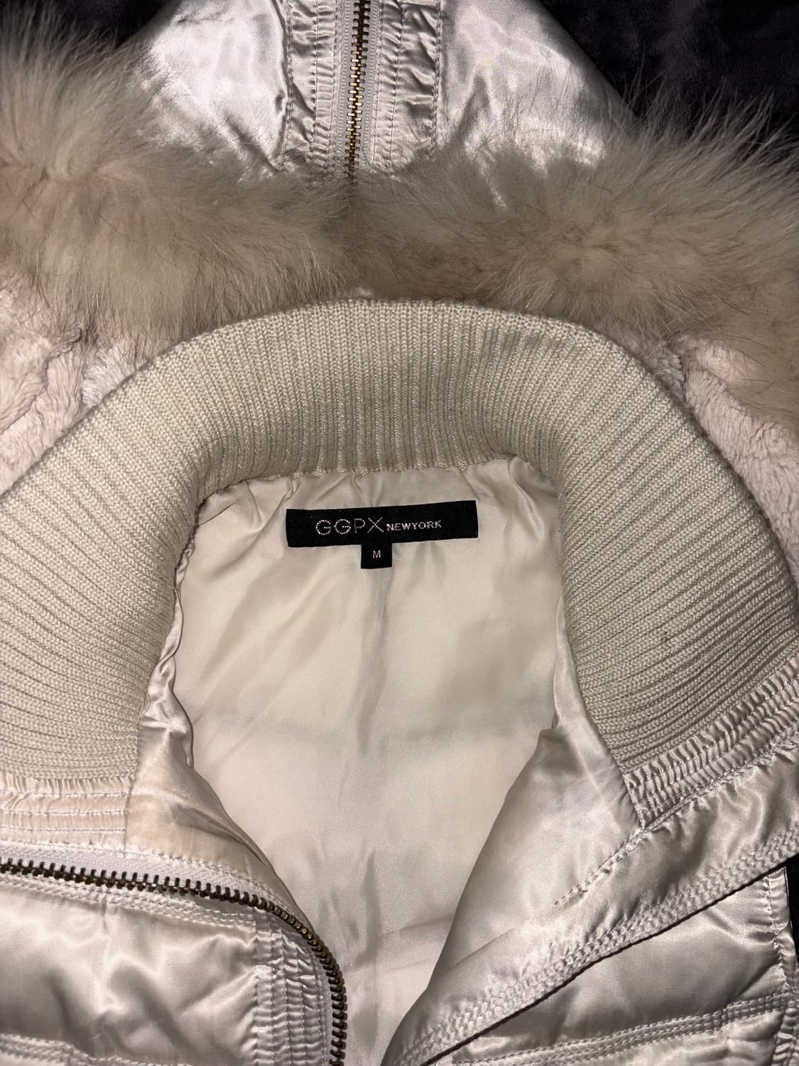 GGPX y2k깔 펑크 슬림핏 허리조절 스트링 유광 털숏 패쪼 상품이미지8