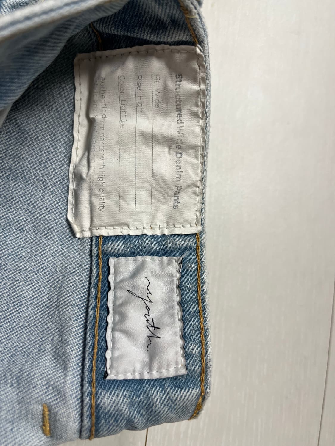 [Youth]Structured Wide Denim Pants ( S) 상품이미지8