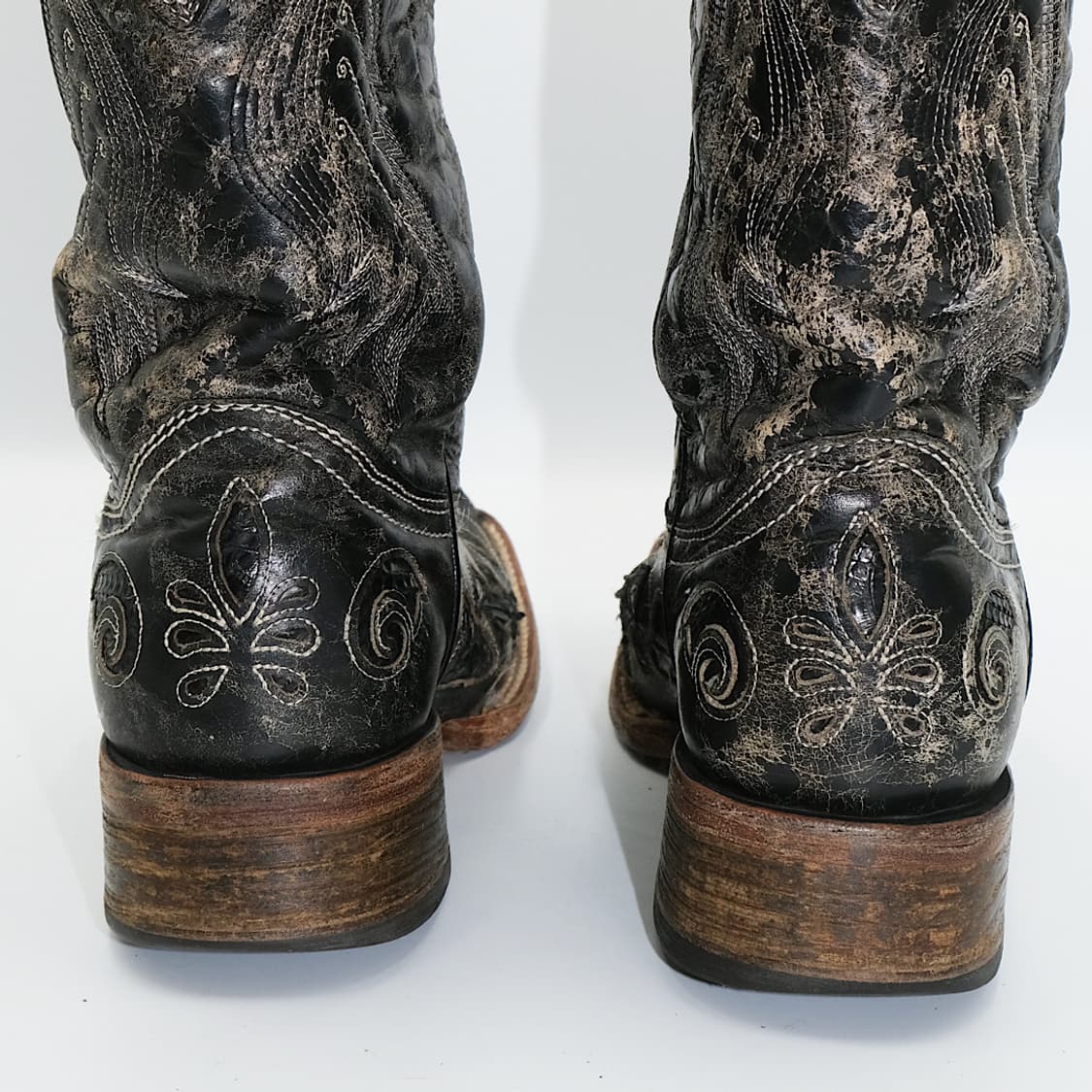 코랄(CORRAL)스퀘어토 웨스턴 레더 부츠 8.5H265 BT26502 상품이미지8