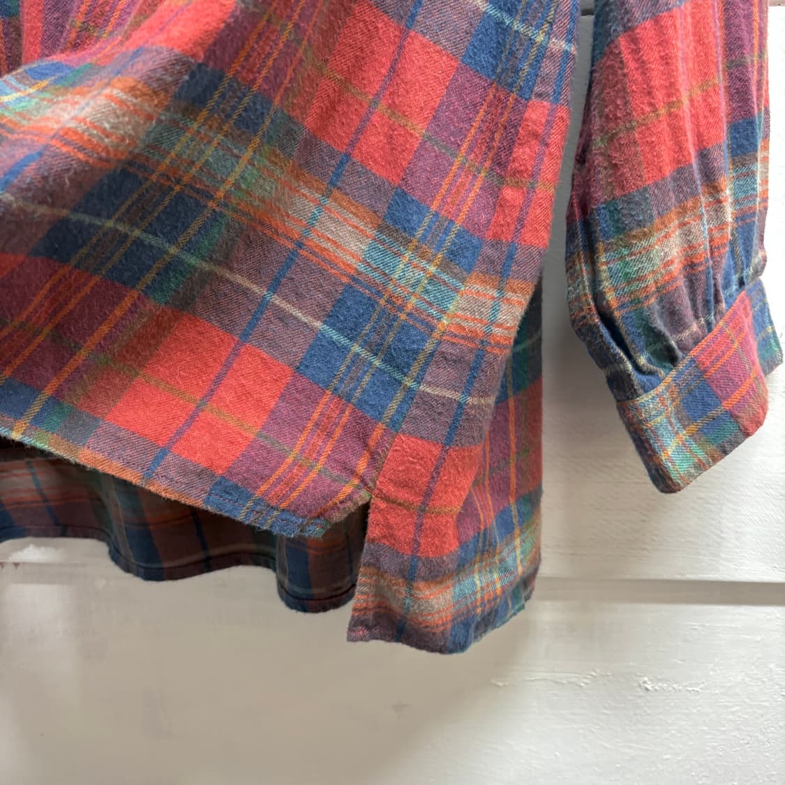 코튼 체크 언발 러블리 모리걸 블라우스 (JPN) 상품이미지3