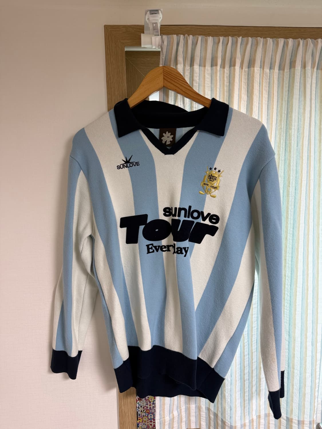 썬러브 23FW Club Knit Polo Sky Blue 상품이미지2