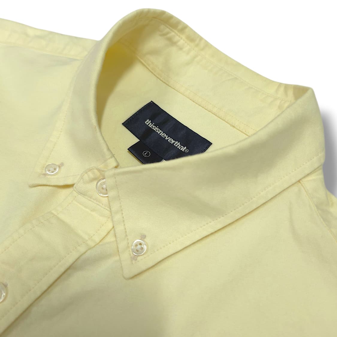 [L] 디스이즈네버댓 크림 옥스포드 코튼 긴팔셔츠 상품이미지7