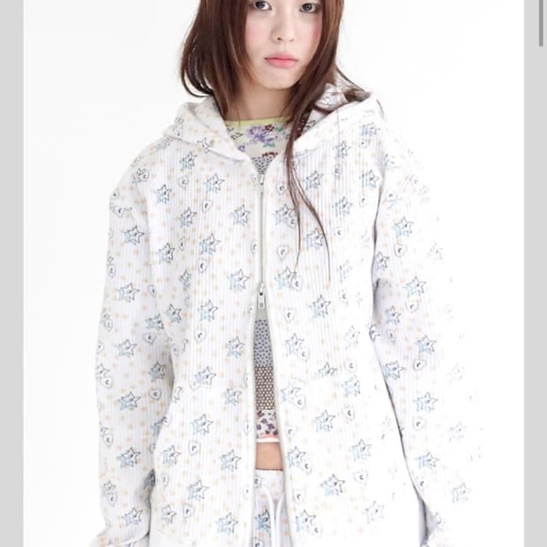 샵페어리 popping heart&star zipup 팝핑스타 후드집업 상품이미지1