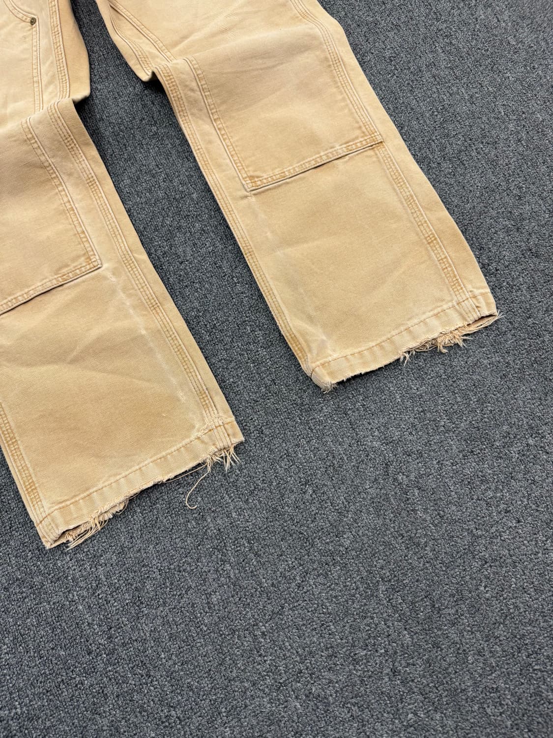 33)칼하트 빈티지 베이지 더블니 워크팬츠 상품이미지5