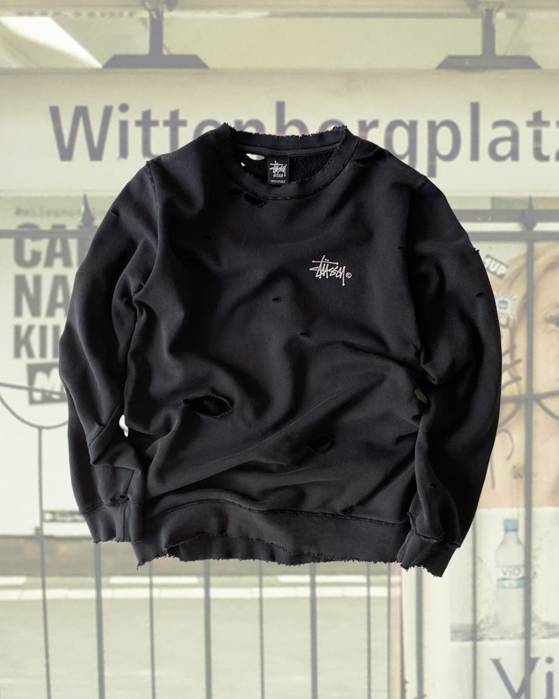 스투시 디스트로이드 블랙 맨투맨 상품이미지2