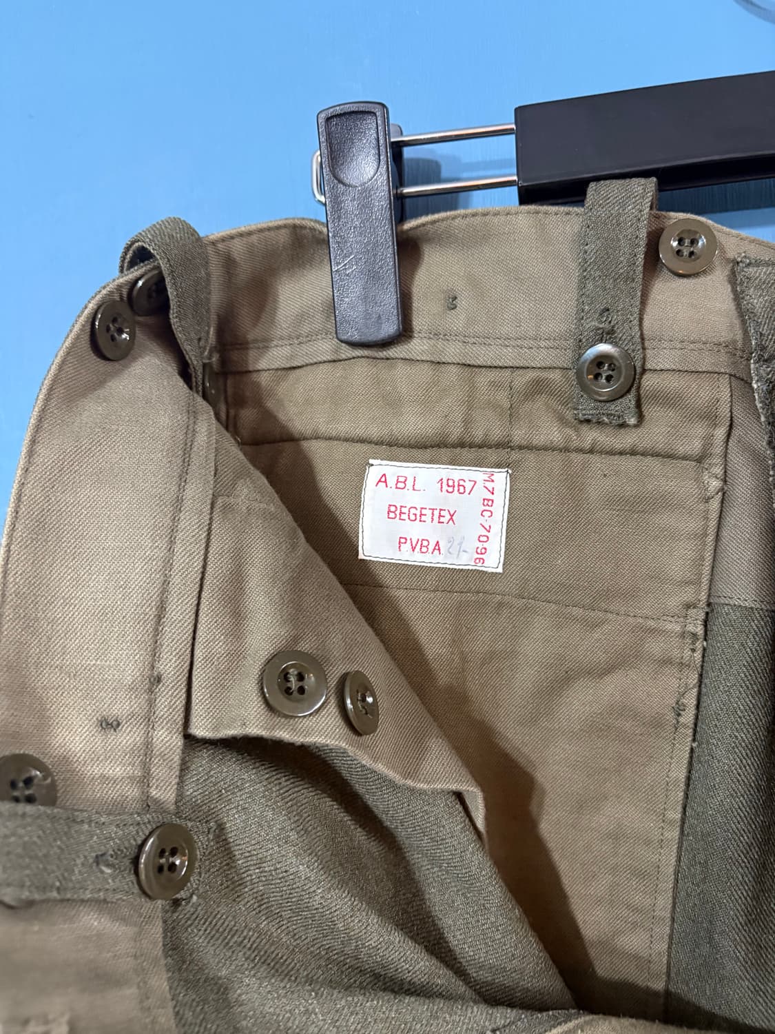 60‘s Belgian army Wool Trouser Pant. 상품이미지5