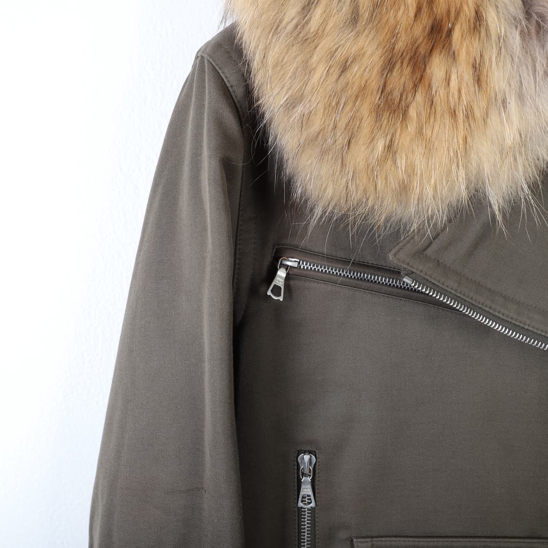 36 / Dries Van Noten 드리스반노튼 라쿤 퍼 라이더 자켓 상품이미지3