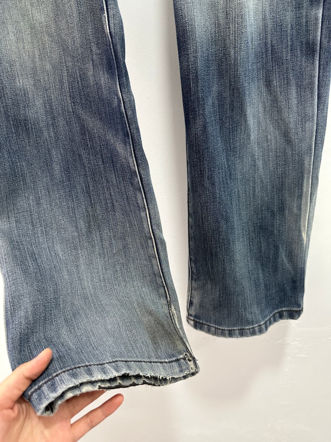Vintage destroyed washing denim jeans 상품이미지8