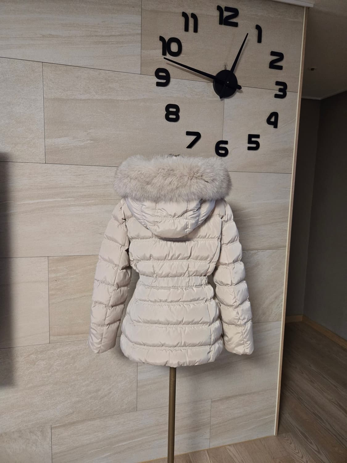 [55] 세련 폭스퍼 밸트 덕다운 패딩 상품이미지4