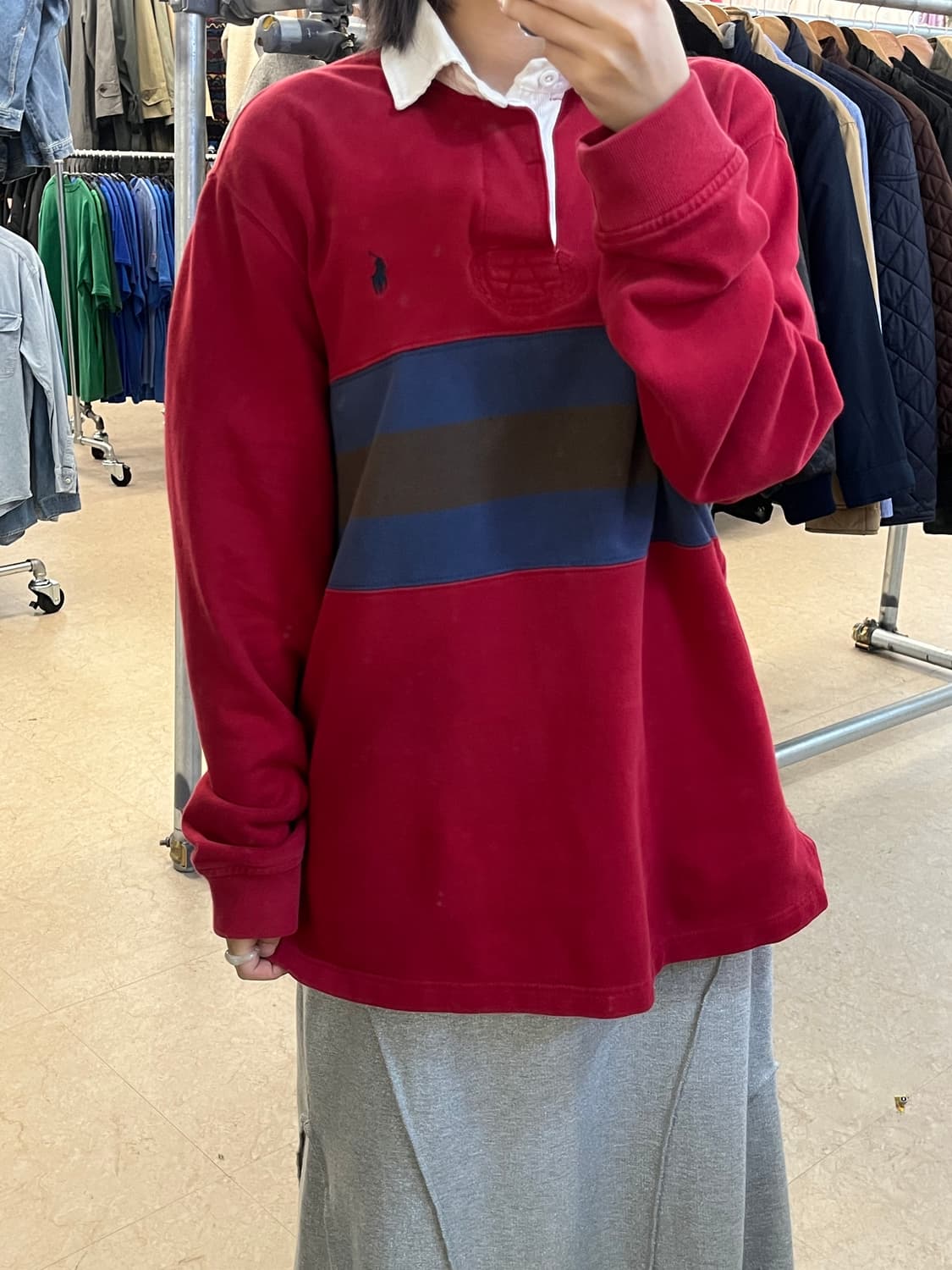 M) POLO 폴로 랄프로렌 카라 럭비티  상품이미지1