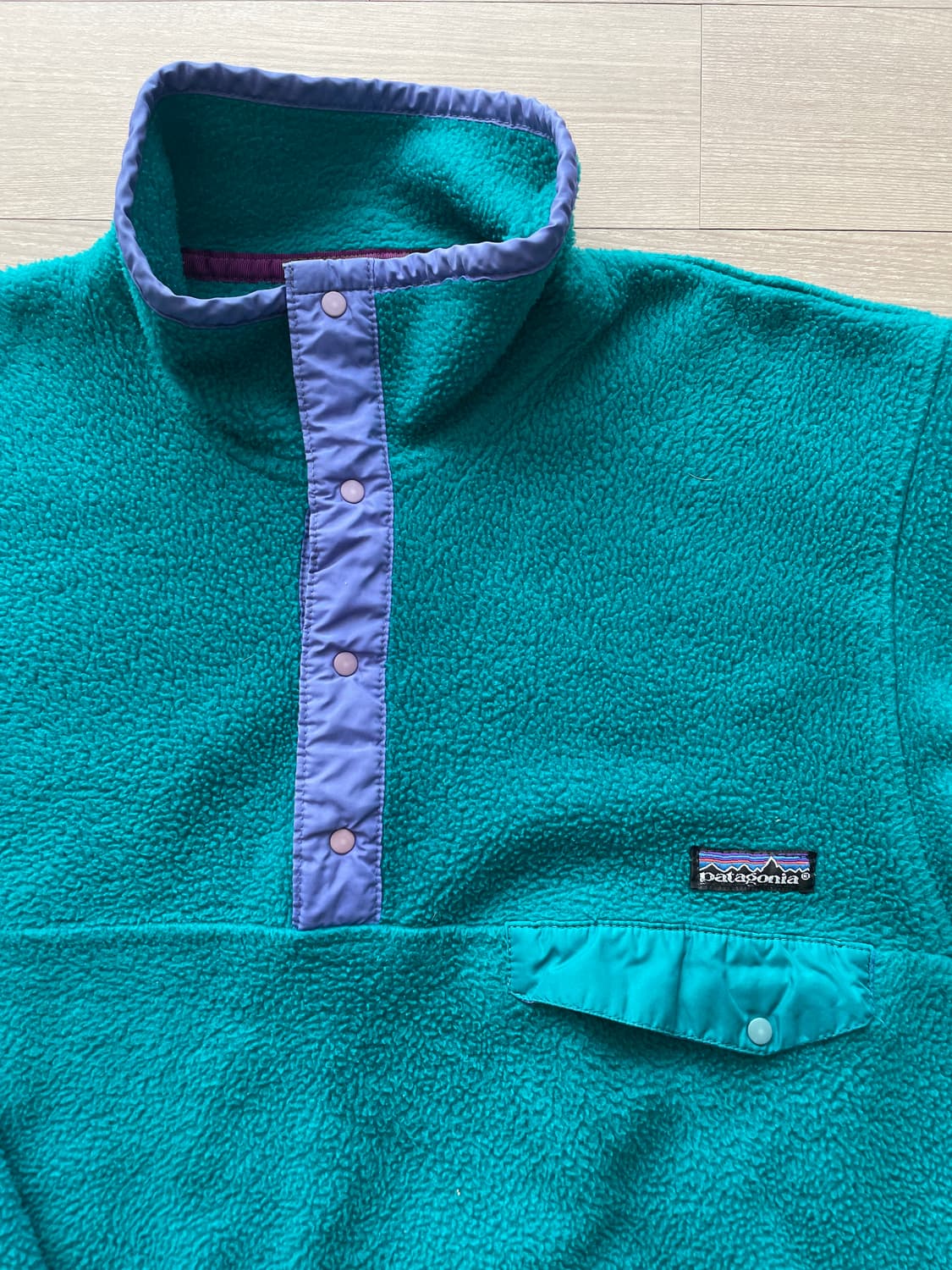 90s 파타고니아 신칠라 틸 그린 퍼플 빈티지 플리스 상품이미지4