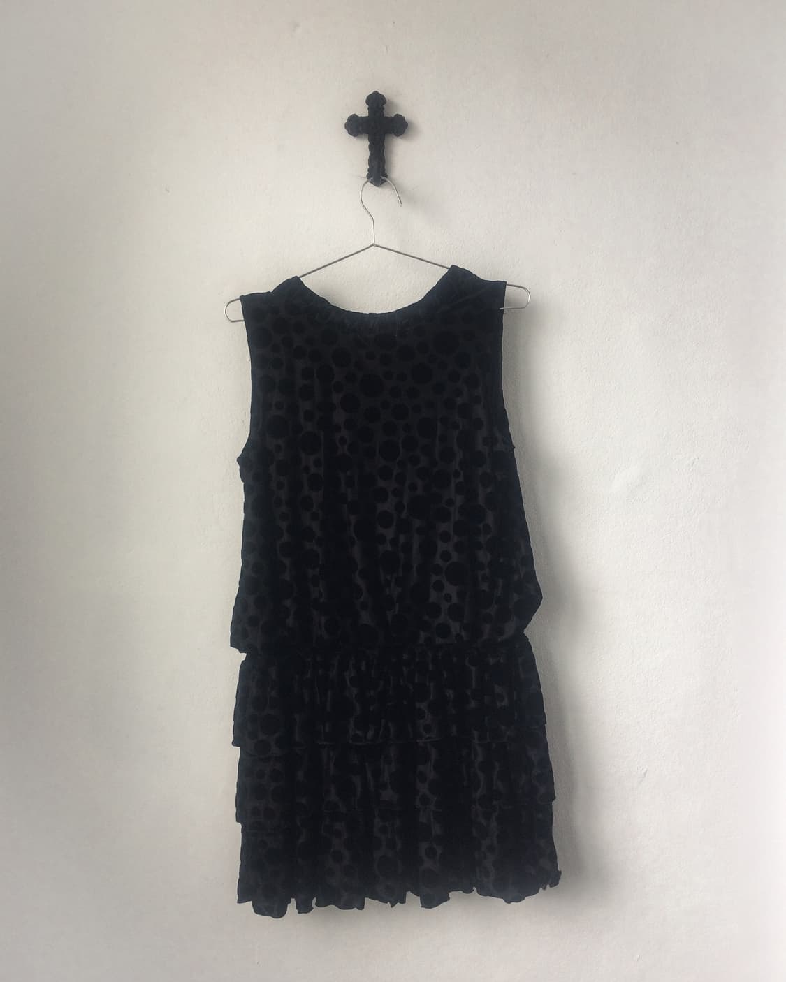 Velvet dot pattern sleeveless onepiece 상품이미지6