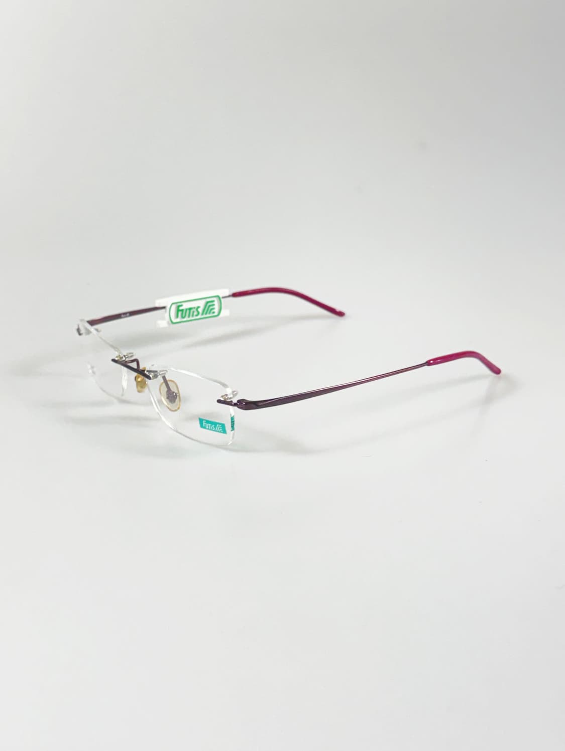 90s FUTIS 무테 스퀘어 메탈 빈티지 안경 상품이미지3
