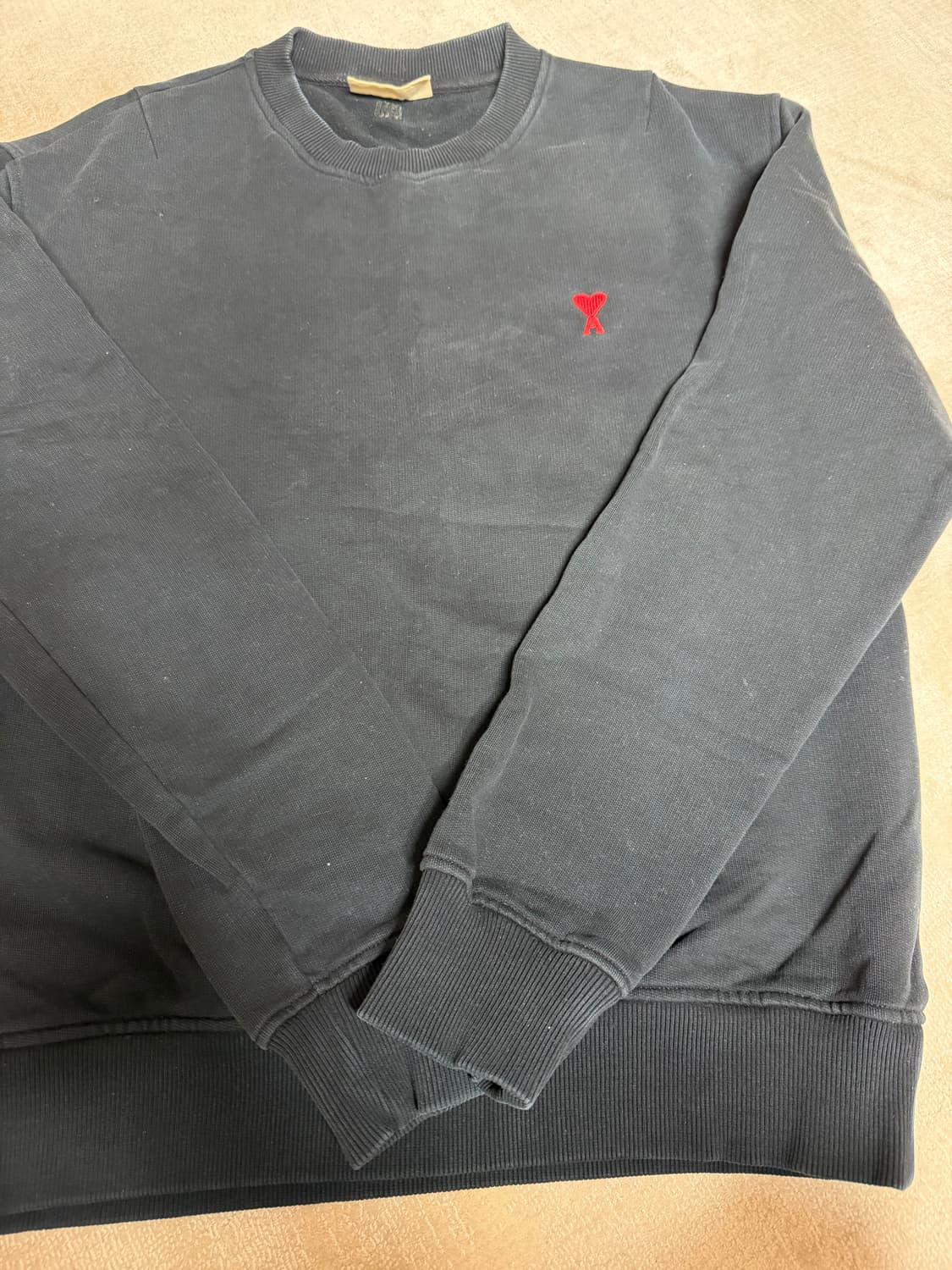 아미 스몰 하트 로고 스웨트셔츠 블랙 XL 상품이미지2