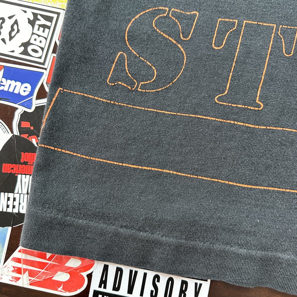 90s USA 올드 스투시 페이디드 롱슬리브 티셔츠 L 상품이미지8