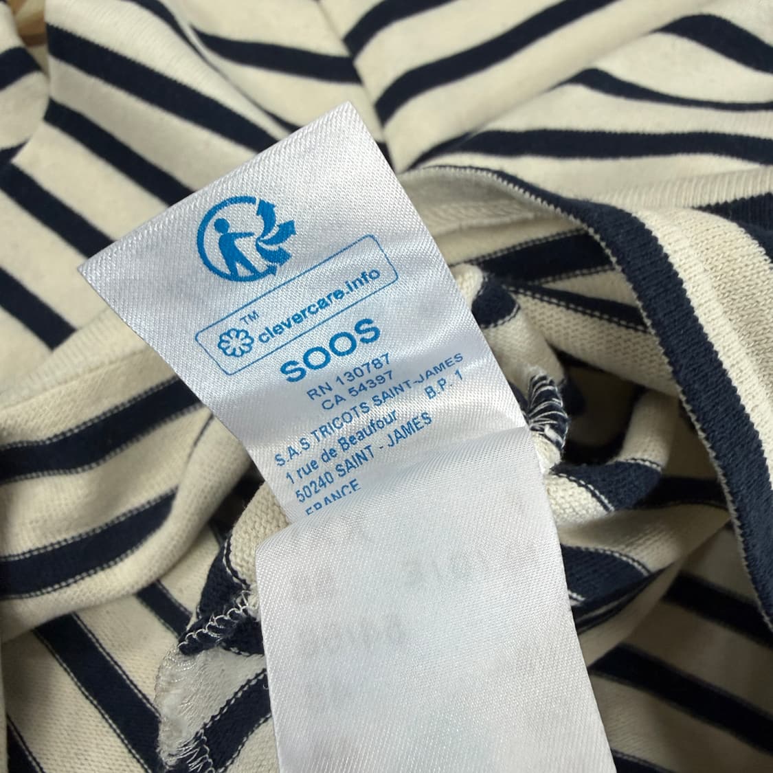 (XXL)세인트 제임스 SAINTJAMES 스트라이프 티셔츠(흰남) 상품이미지5