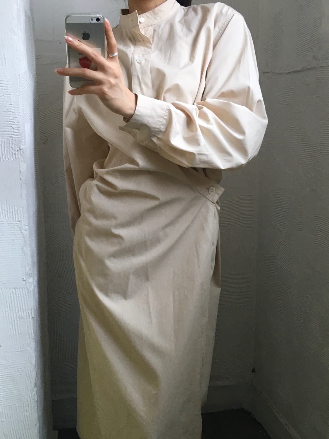 Lemaire 르메르 베이지 컬러 셔츠 원피스 상품이미지2