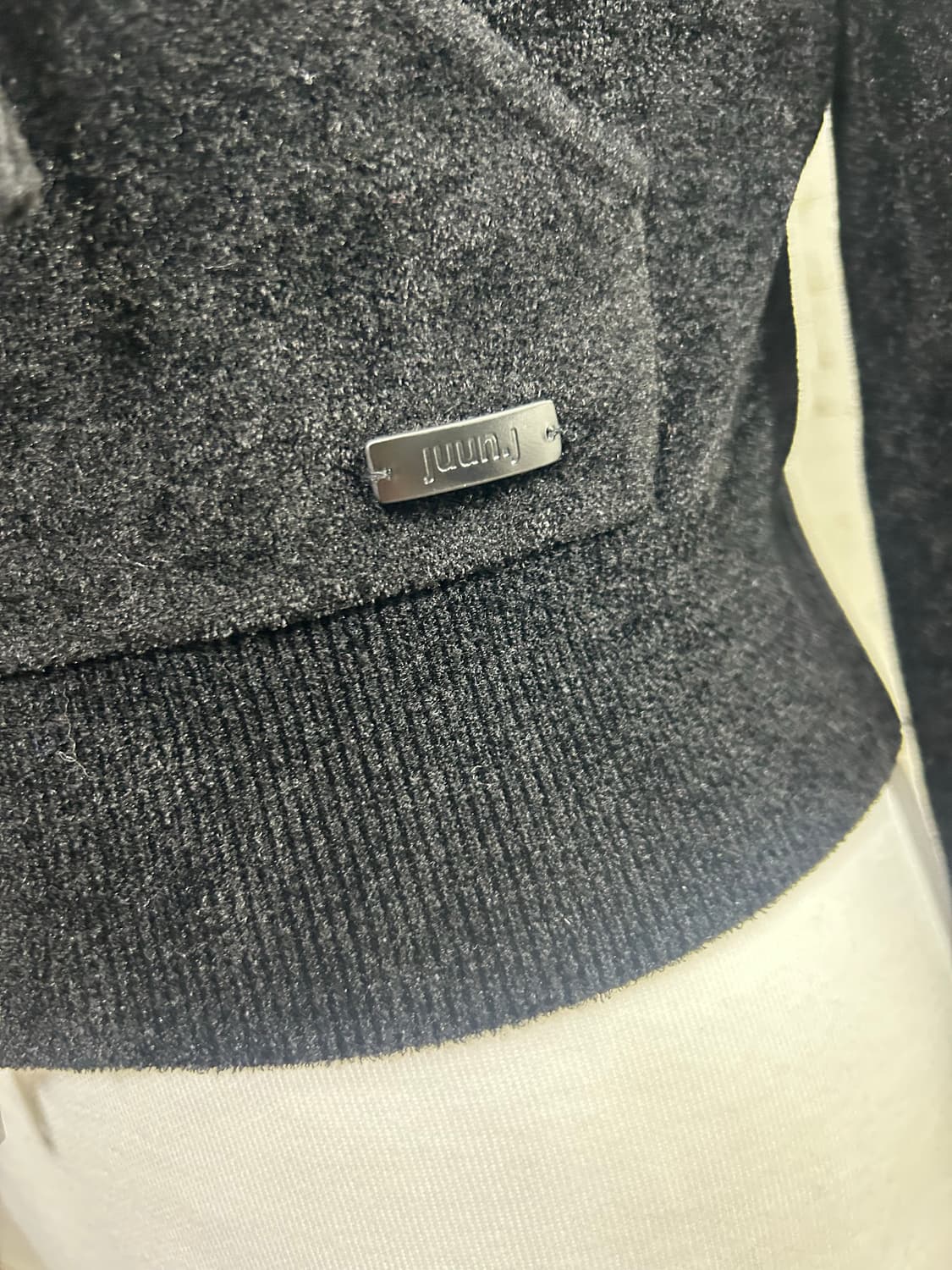 준지 후디 집업 가디건 블랙,옐로이시브라운색상 각각 판매 상품이미지3