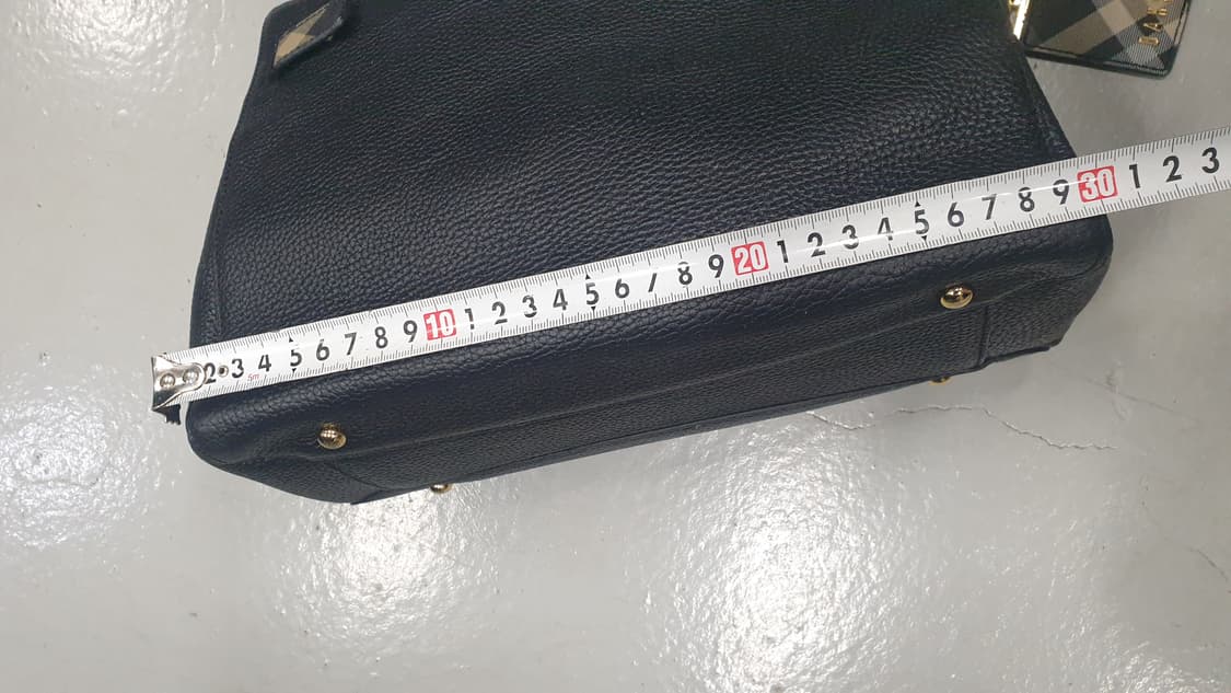 닥스 블랙체크배색 가죽 숄더백 토트백 상품이미지4