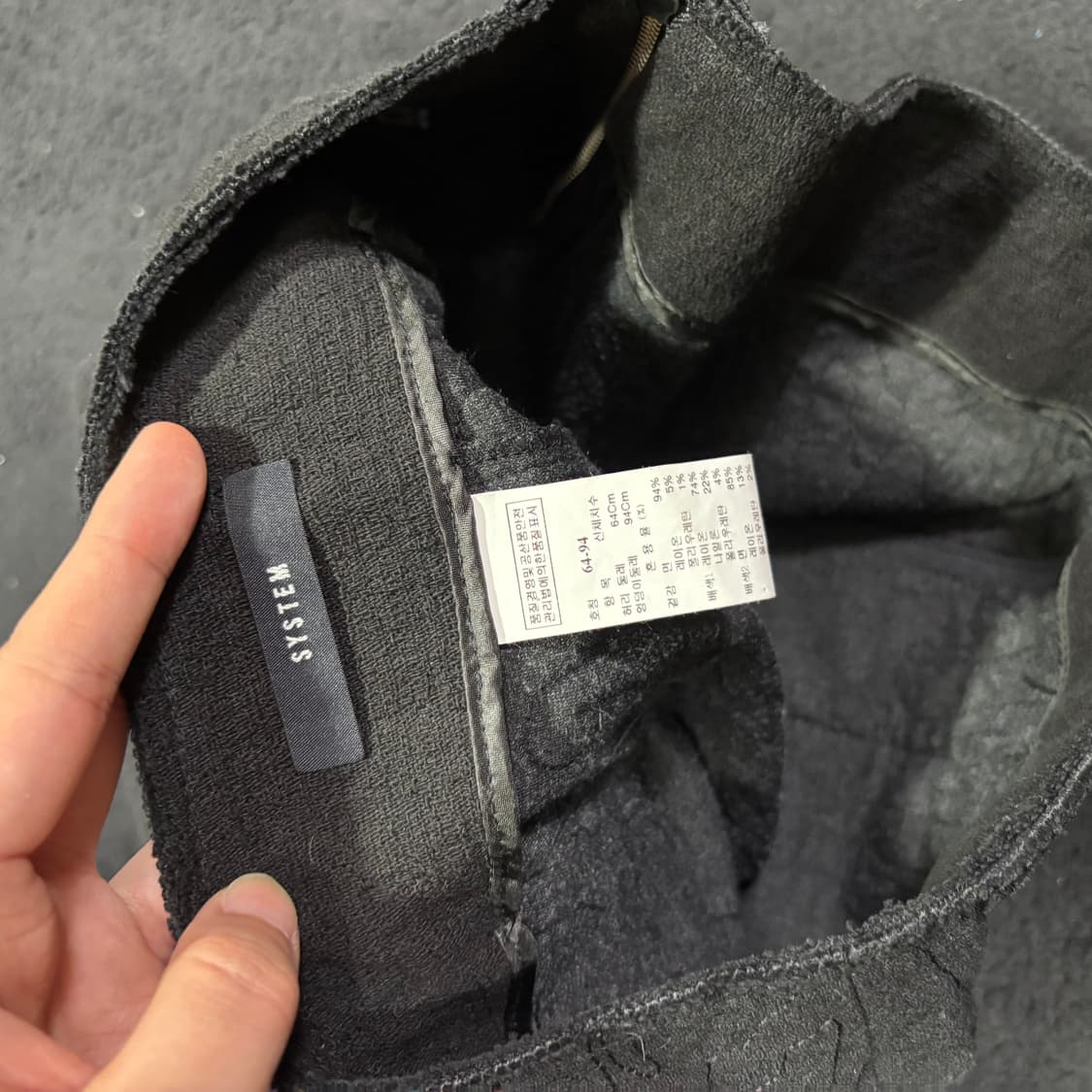 우먼S-M 시스템 블랙 자수패턴 스커트 상품이미지5