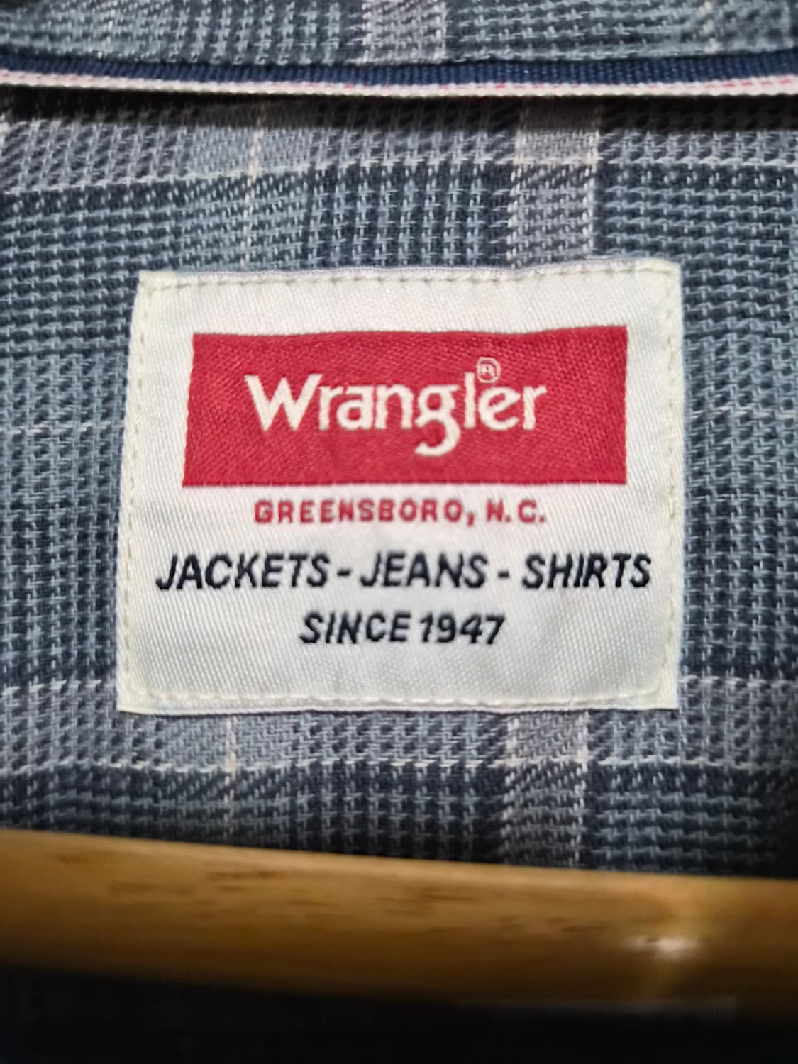 랭글러Wrangler 체크 웨스턴 셔츠 XL사이즈 - S340 상품이미지3