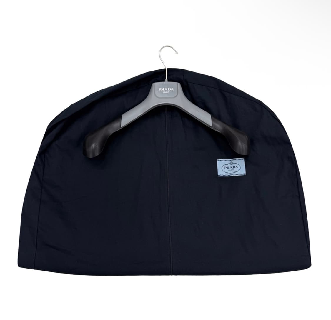 [46] 프라다 남성 삼각로고 시어링 트리밍 레더 봄버 무스탕 자켓 블랙 상품이미지10