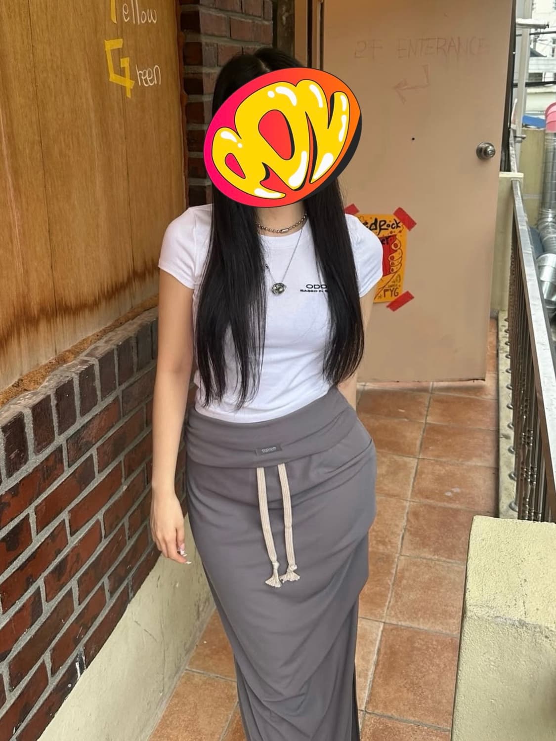 ODOR 오도어 저지 셔링 스커트 샌드베이지 상품이미지2