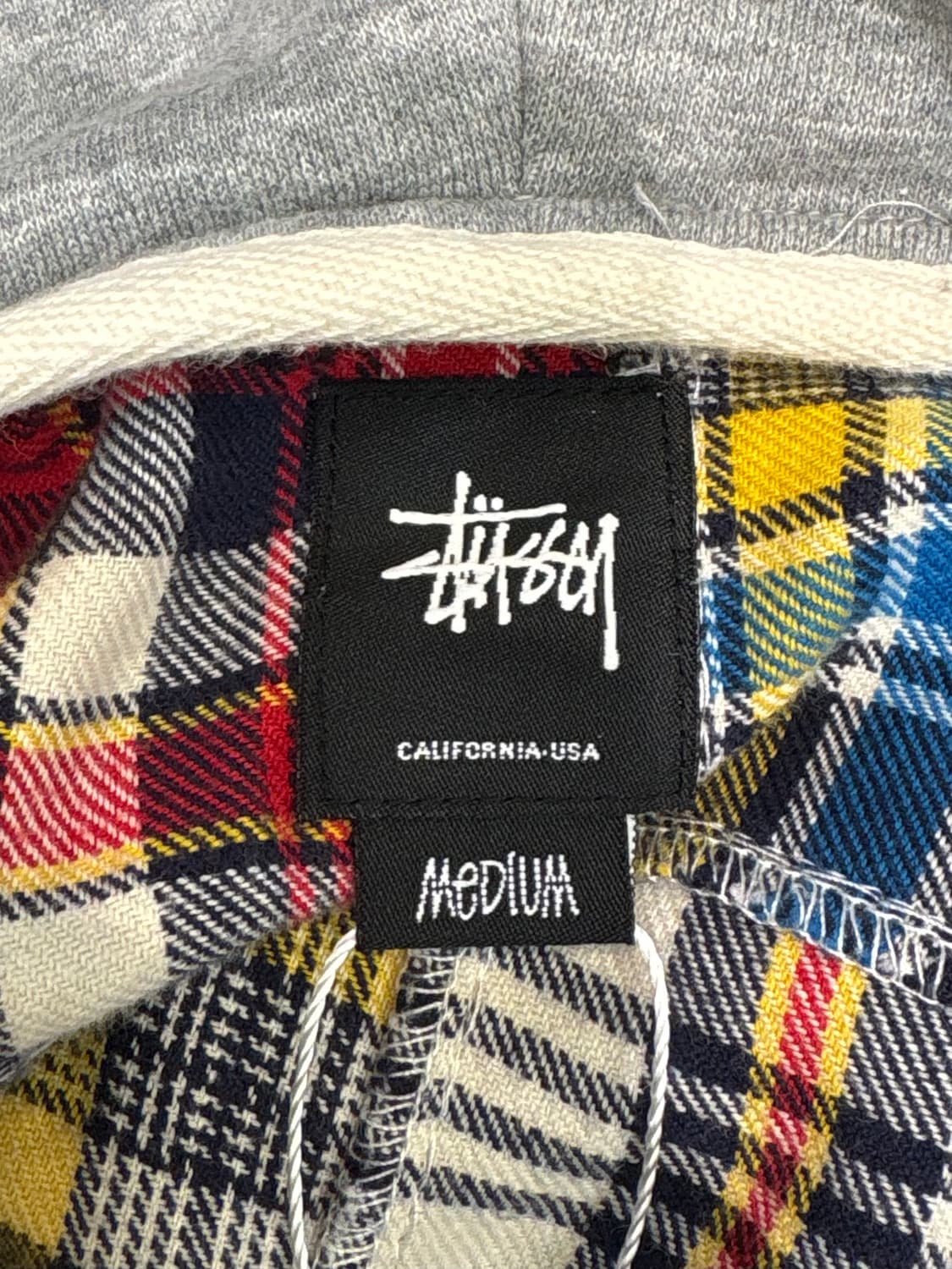 00s 스투시 마드라스패턴 셔츠 후드 자켓 상품이미지9