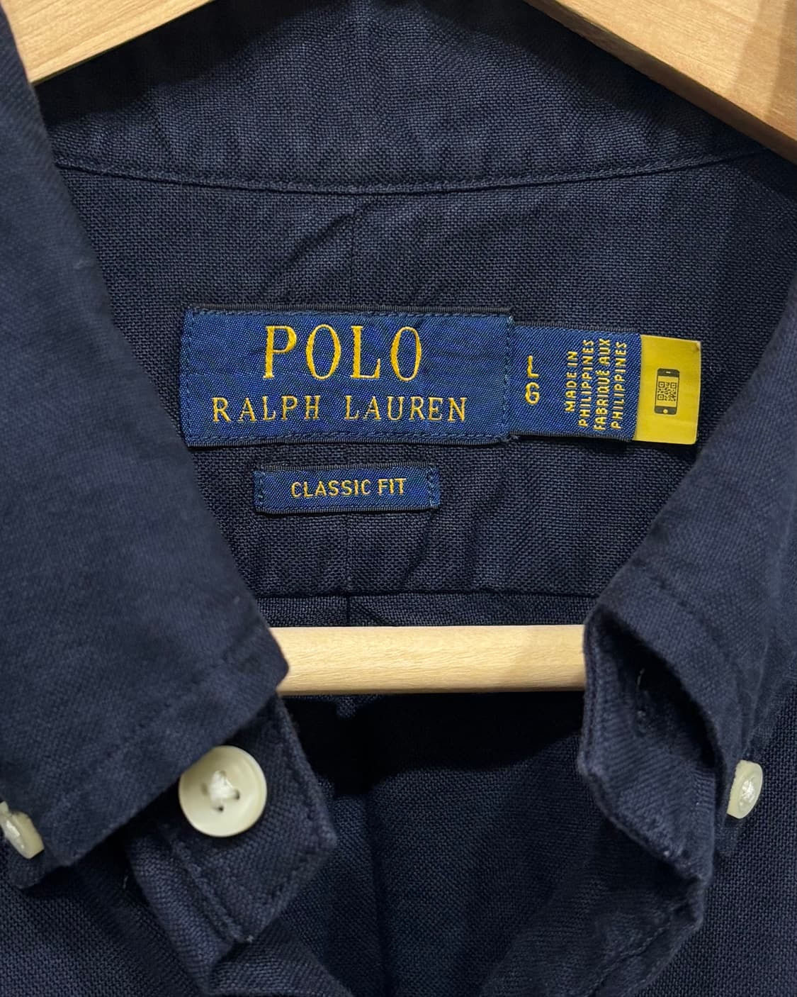 Polo 폴로 랄프로렌 QR신형 네이비컬러 옥스포드 셔츠 상품이미지5
