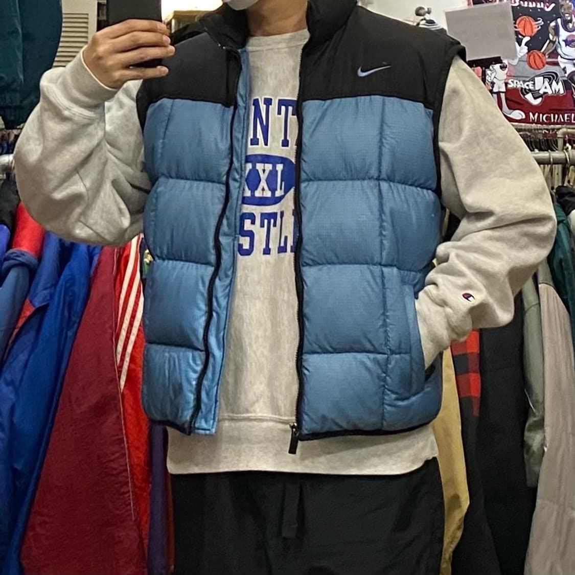 레어 90s USA 나이키 올드스쿨 다운베스트 상품이미지2