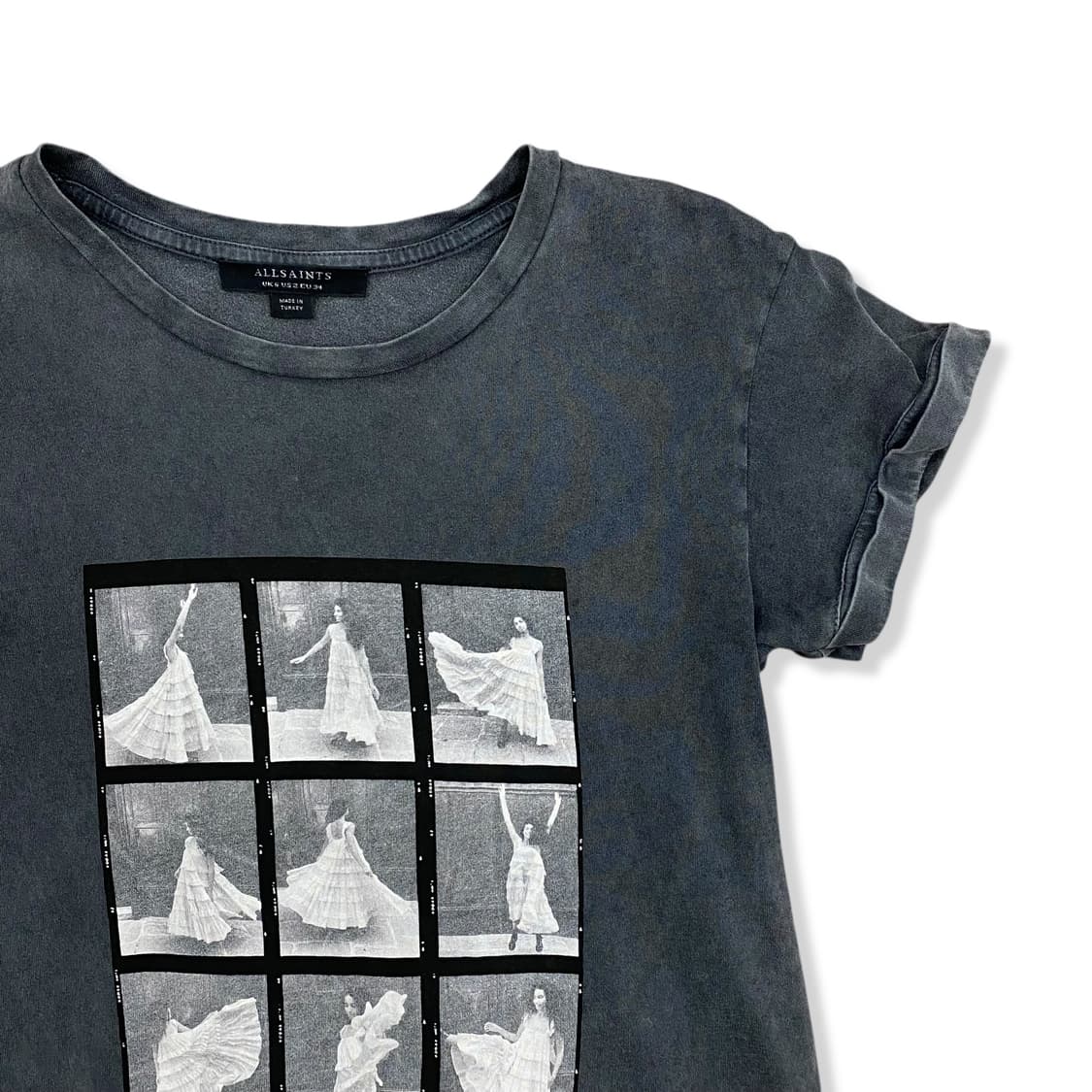 AllSaints, Ballet Charcoal Cotton Tshirt 상품이미지3