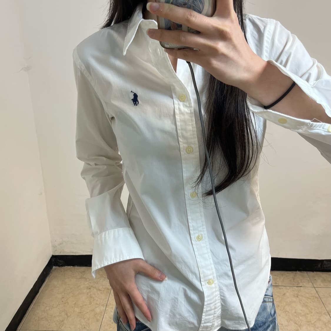 Polo white shirt 상품이미지3
