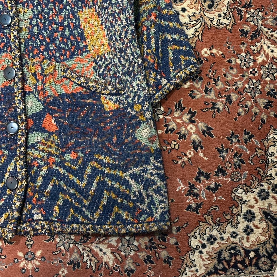 Missoni 미쏘니 자카드 울 니트 코트 (XL) 상품이미지5