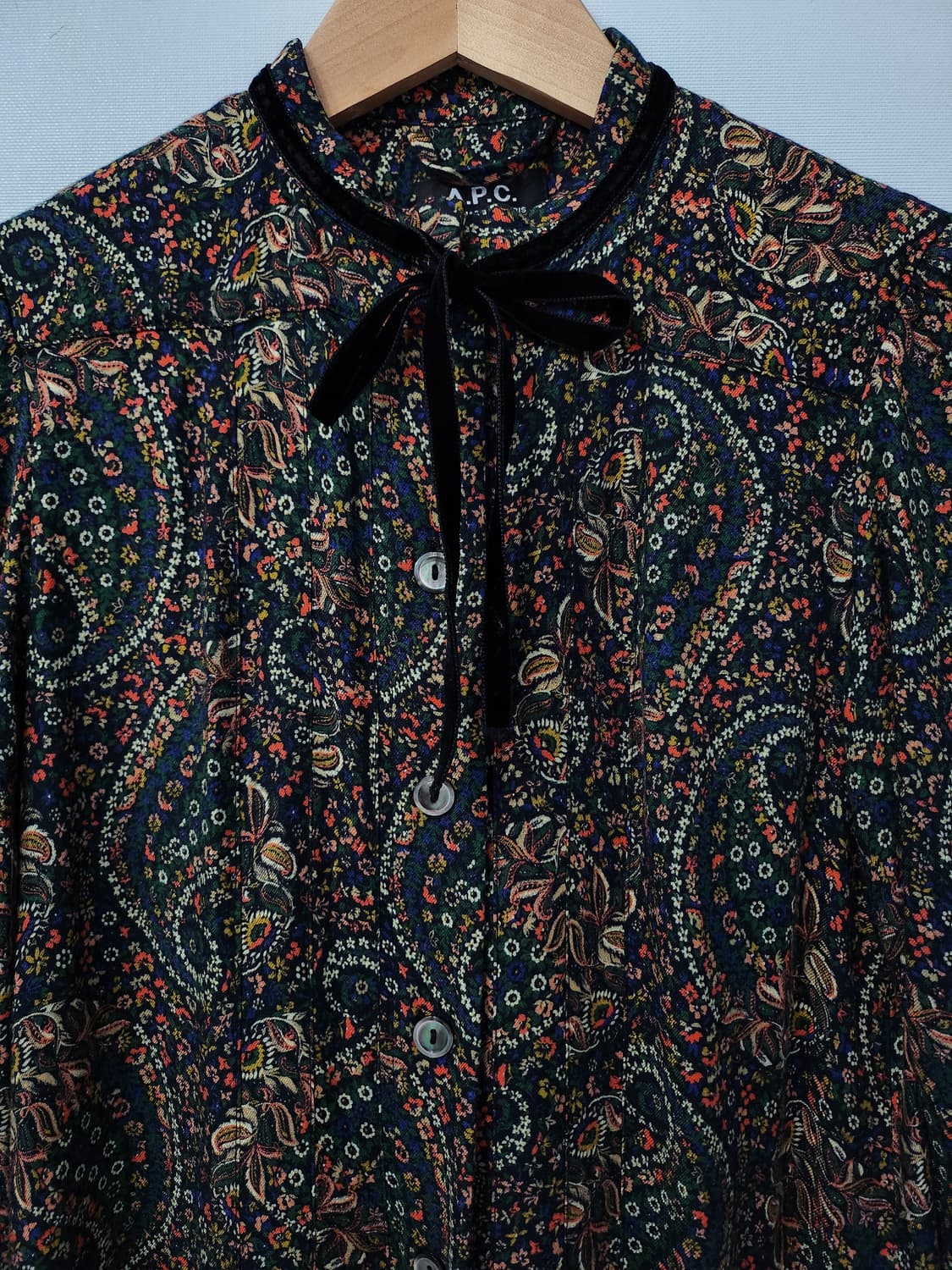 A.P.C. 아페쎄 페이즐리 벨벳 리본 원피스 55 상품이미지3