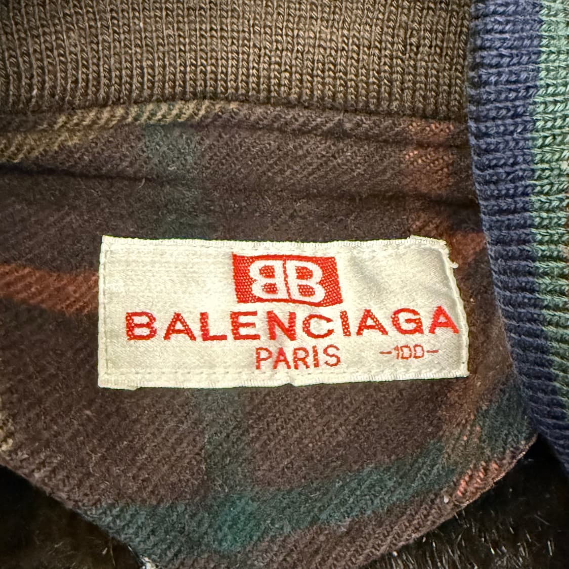 [정품/100] 발렌시아가 체크 울 봄버 자켓  상품이미지6