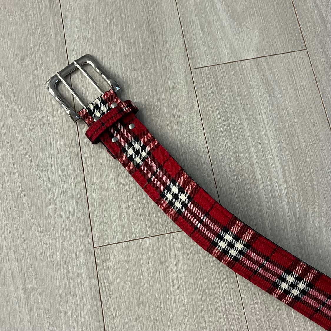 타탄체크 아일렛 벨트 상품이미지2