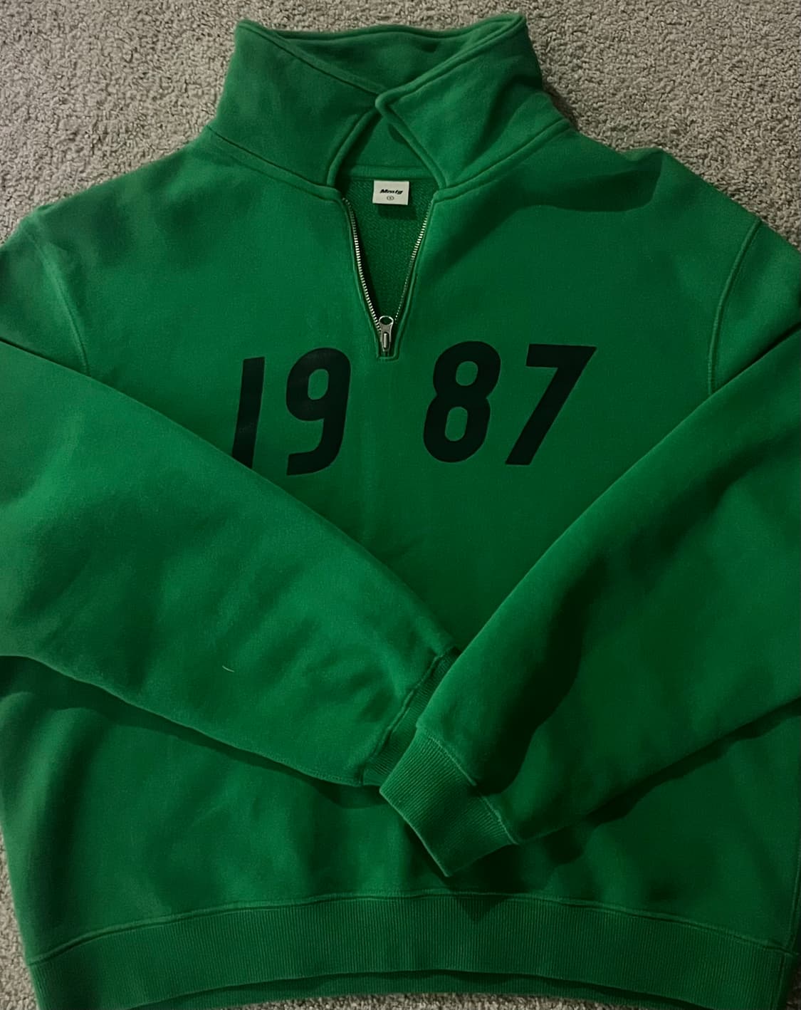 Mmlg 그린 1987 하프집업 카라 맨투맨 상품이미지1