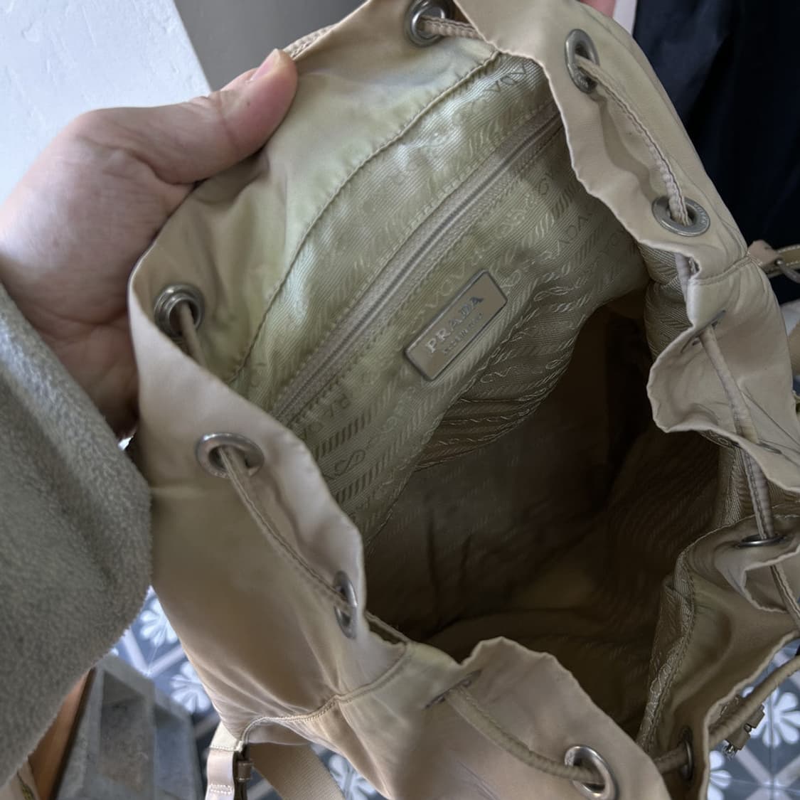 16267 - 프라다 나일론 베이지 백팩 상품이미지6