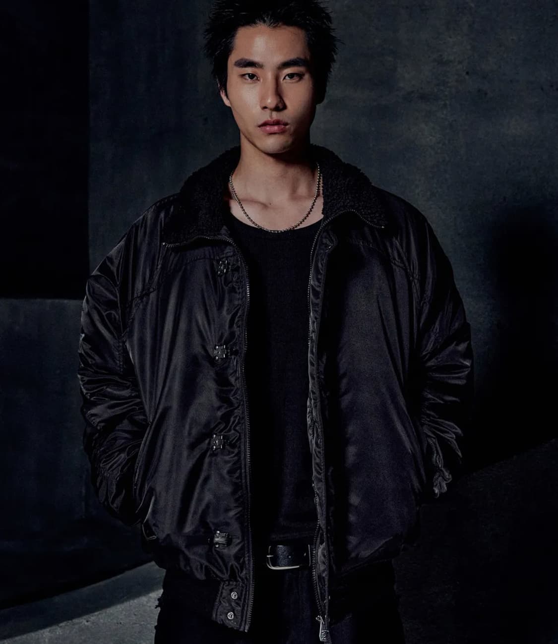 노메뉴얼 2025FW  K.L BOMBER JACKET - BLACK(m 상품이미지2