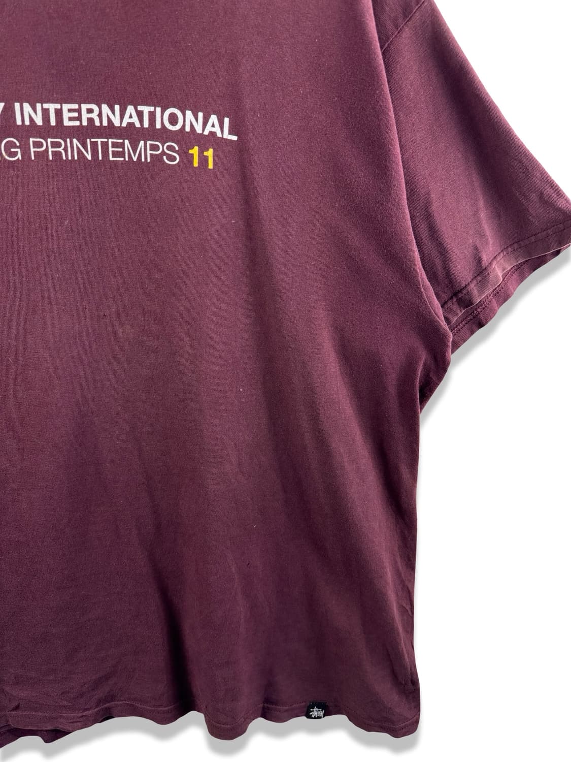 스투시 인터네셔널 피그먼트 버건디 티셔츠2673 상품이미지4