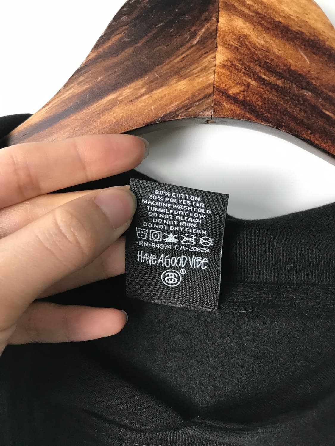 스투시 N4 1980 블랙 후드티 상품이미지9