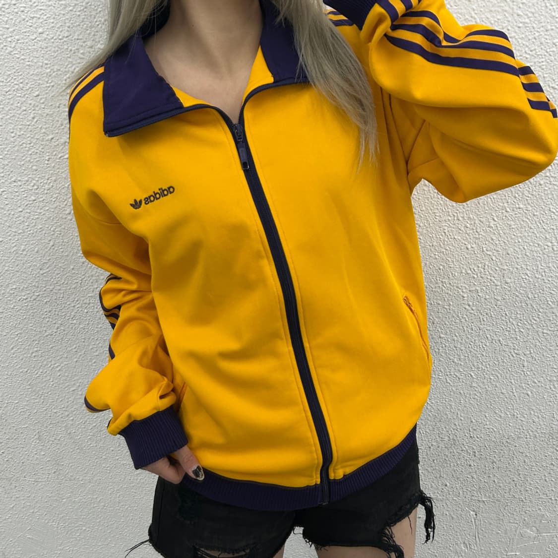 아디다스 퍼플라인 옐로우 트랙탑 110 상품이미지2