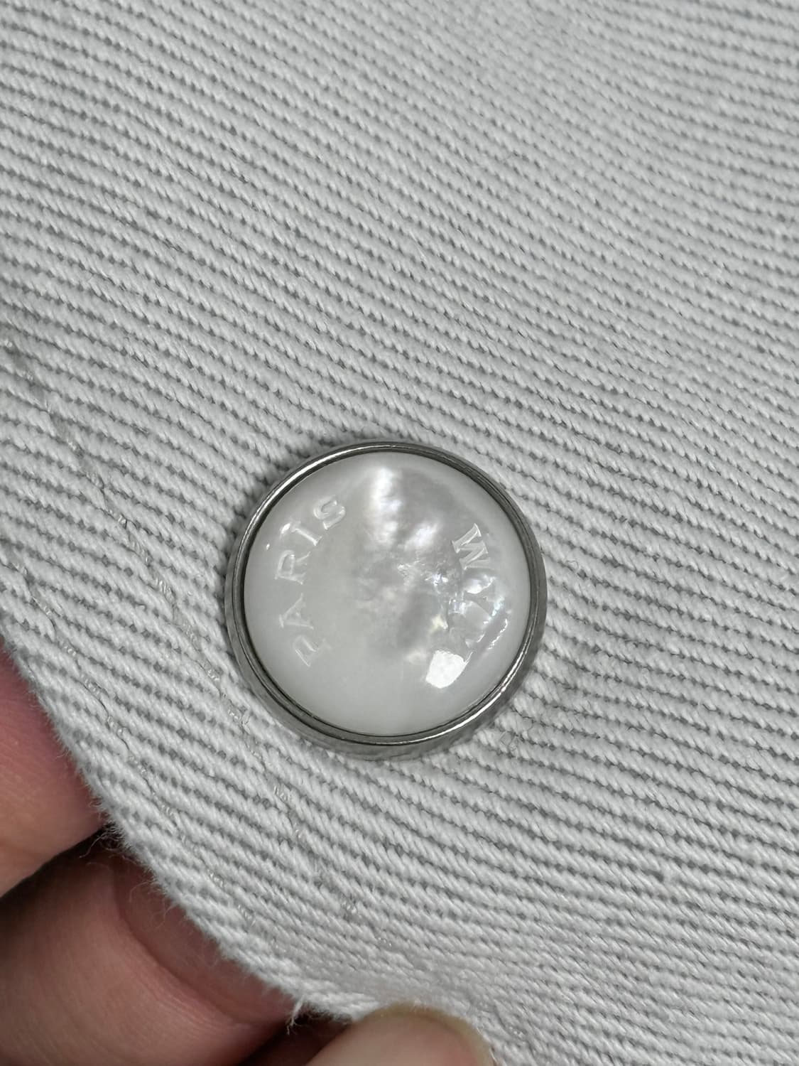 [50] 우영미 25ss 화이트 레더 칼라 데님 워크자켓 상품이미지7