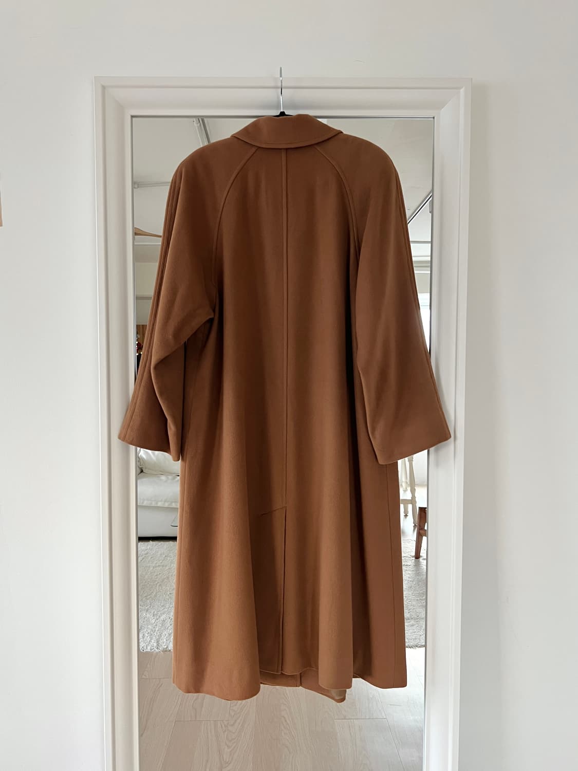 빈티지 캐시미어 100% 카멜 롱 코트 상품이미지7