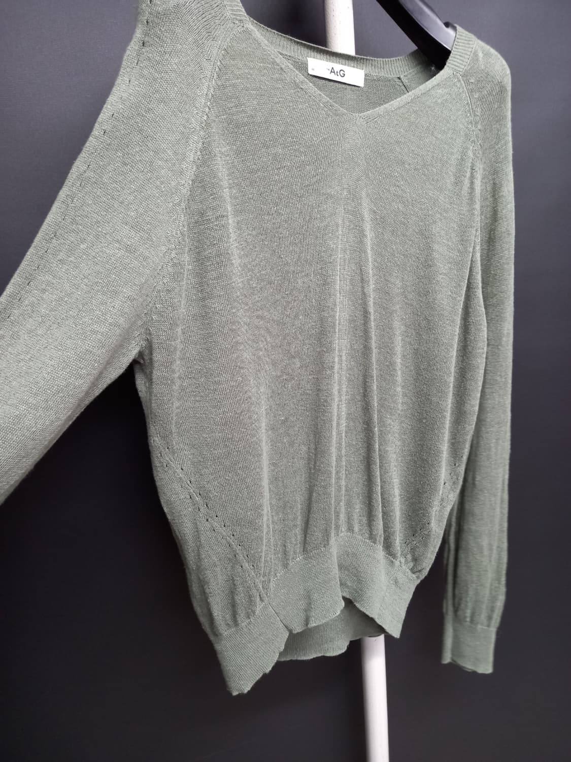 새 더 엣지 춘하추 생사(아마) 긴팔 니트블라우스 66.77 상품이미지4